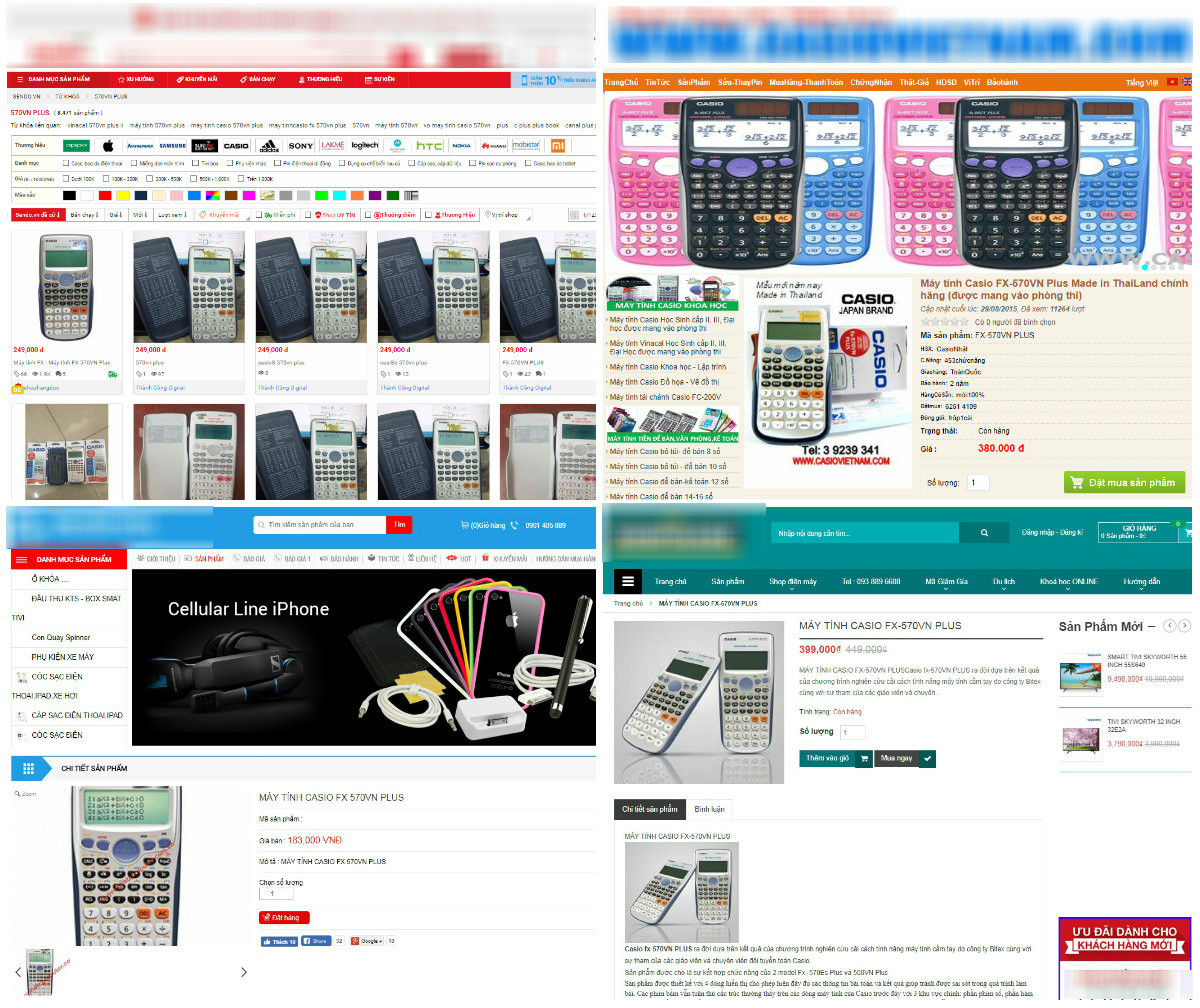 “Điểm mặt” những đơn vị bán hàng online kinh doanh máy tính CASIO giả.