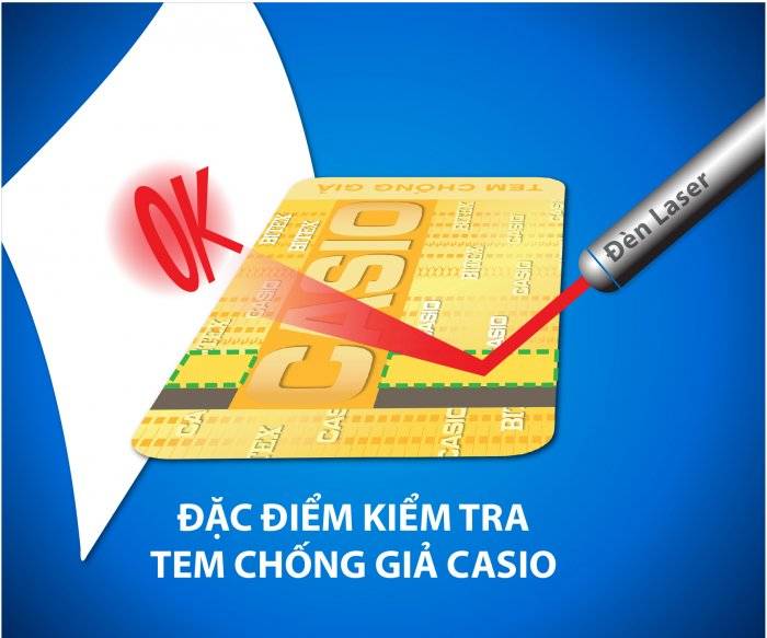 Giới thiệu tem chống giả Casio chính hãng