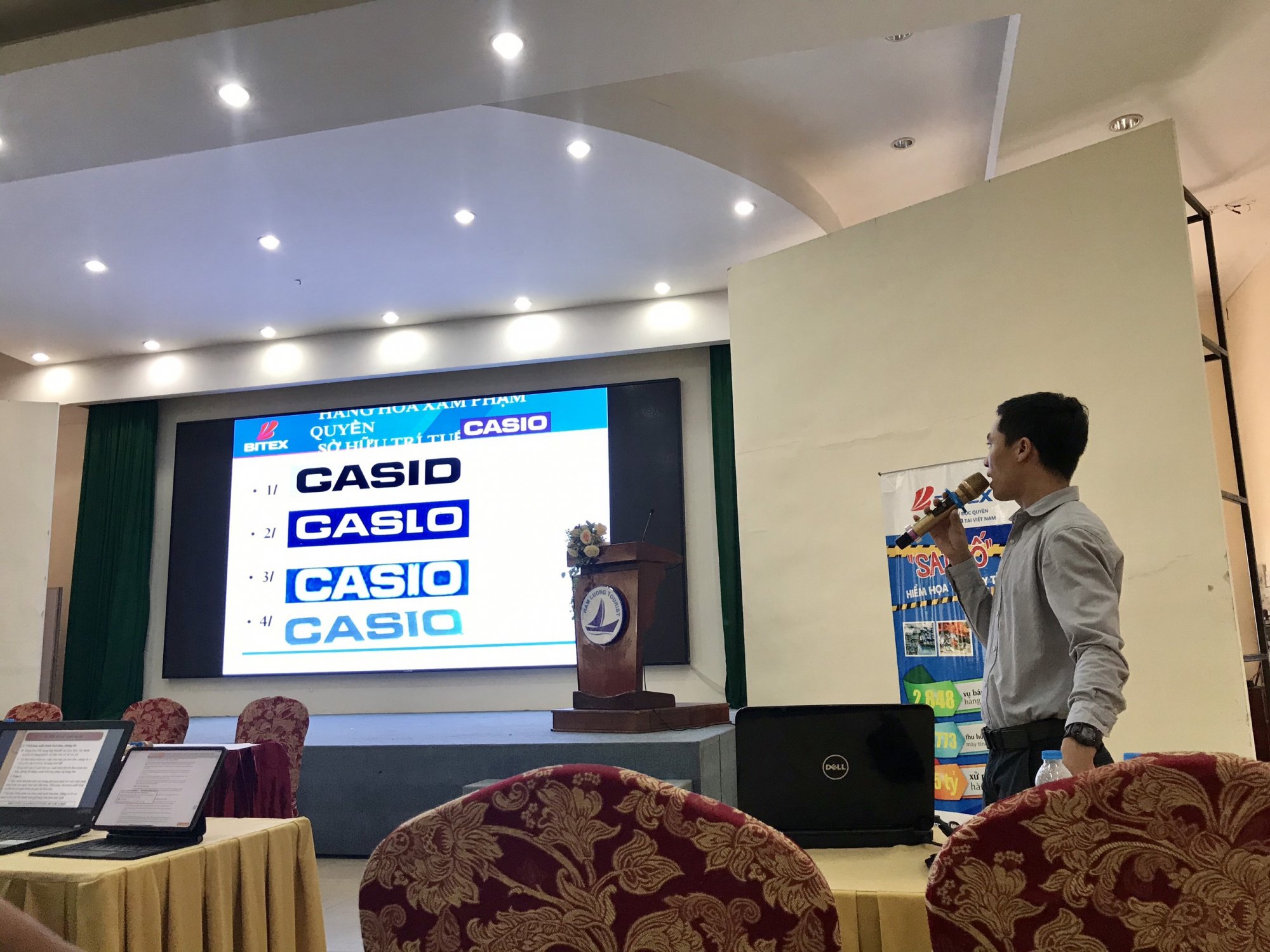 tập huấn chống giả máy tính Casio tại buổi hội nghị