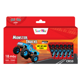 Sáp màu Monstertruck 18 màu - CR10 (18 màu/ hộp)